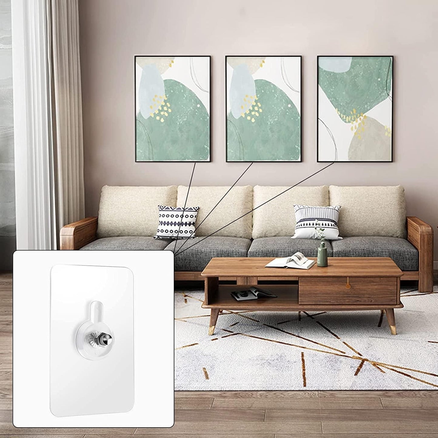 Self Adhesive Wall Hooks (10 Pcs) – Heavy Duty & No-Drill
