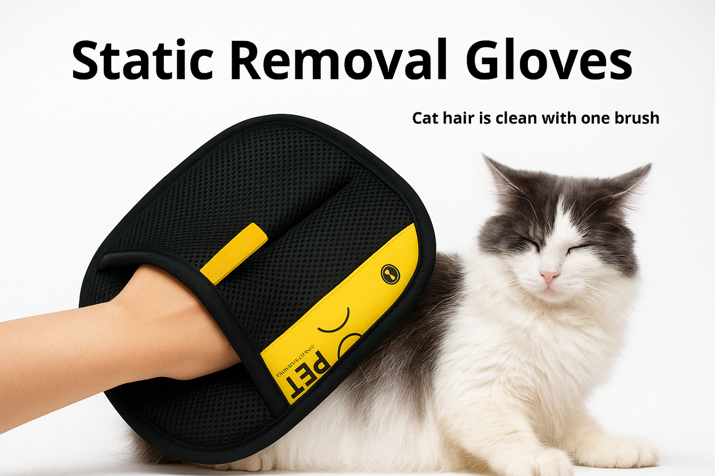 Pet Hair Removal Gloves (Pack of 1)