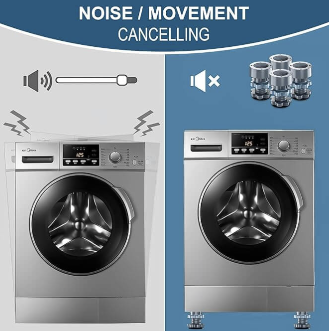 Washing Machine Vibration Pads, Refrigerator Stand (4 Pcs Set)