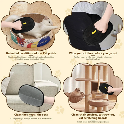 Pet Hair Removal Gloves (Pack of 1)