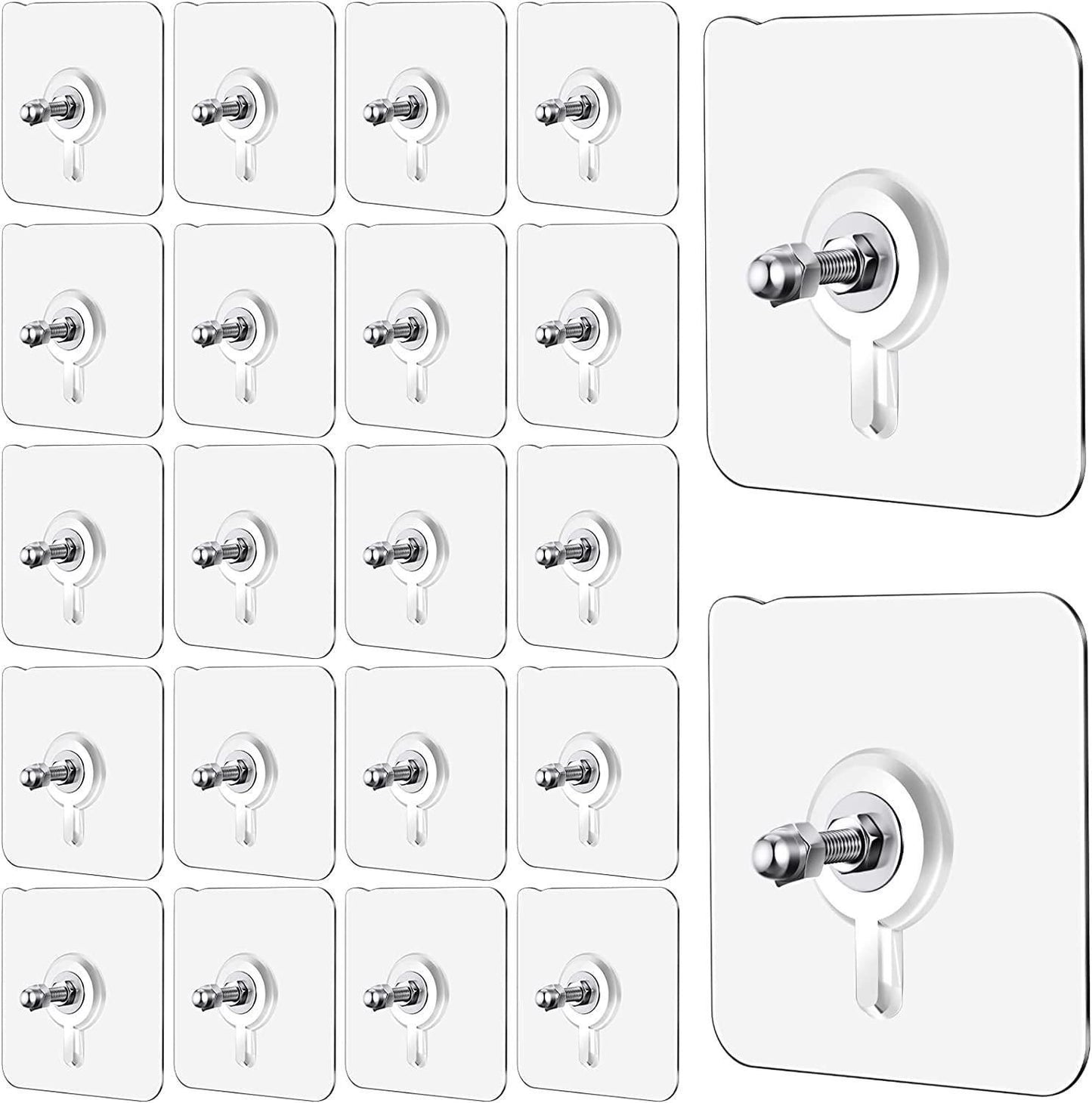 Self Adhesive Wall Hooks (10 Pcs) – Heavy Duty & No-Drill