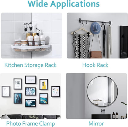 Self Adhesive Wall Hooks (10 Pcs) – Heavy Duty & No-Drill