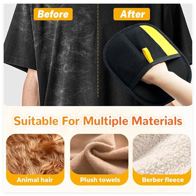 Pet Hair Removal Gloves (Pack of 1)