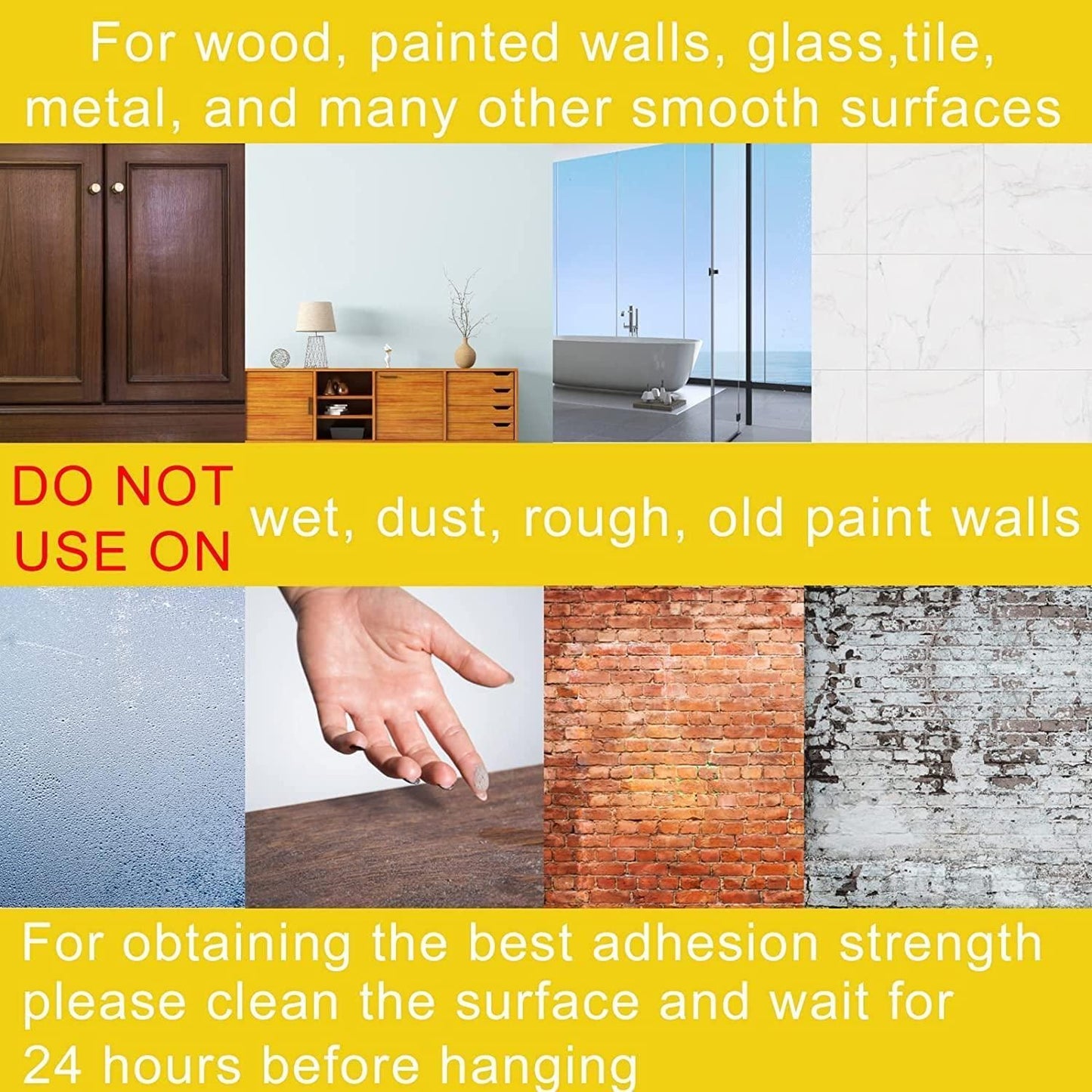 Self Adhesive Wall Hooks (10 Pcs) – Heavy Duty & No-Drill